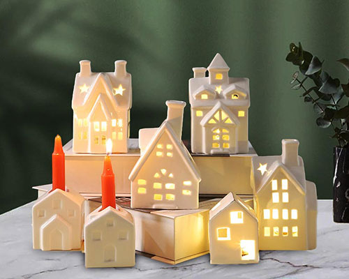 Ceramic House Candle Holder 