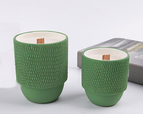 Green Ceramic Candle Jars